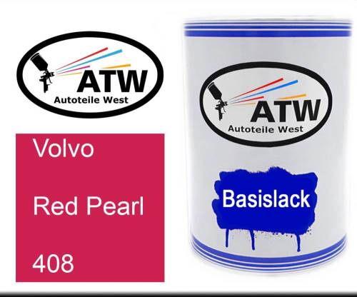 Volvo, Red Pearl, 408: 500ml Lackdose, von ATW Autoteile West.